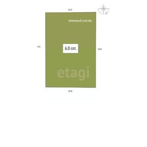 Дача 60м&sup2;, 2-этажный, участок 6 сот.  