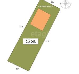 Дом 161м&sup2;, 2-этажный, участок 3 сот.  