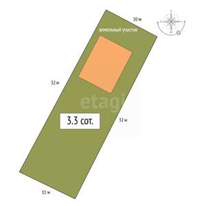 Таунхаус 161м&sup2;, 2-этажный, участок 3 сот.  