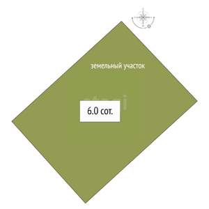 Дом 56м&sup2;, 1-этажный, участок 6 сот.  