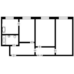 3-к квартира, вторичка, 57м2, 4/5 этаж