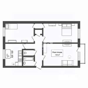3-к квартира, вторичка, 58м2, 5/5 этаж