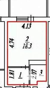 Студия квартира, вторичка, 34м2, 10/16 этаж