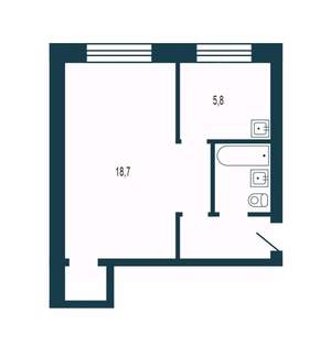 1-к квартира, вторичка, 32м2, 2/4 этаж