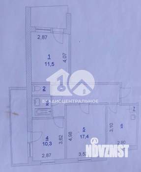 3-к квартира, вторичка, 70м2, 10/10 этаж