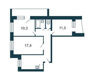 3-к квартира, вторичка, 70м2, 10/10 этаж