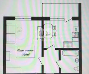 1-к квартира, вторичка, 30м2, 3/5 этаж
