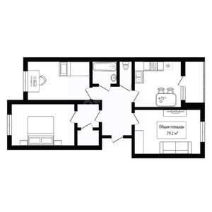 3-к квартира, вторичка, 79м2, 1/9 этаж