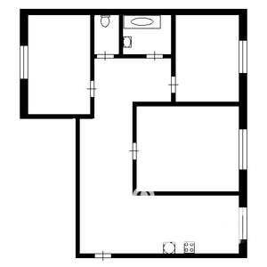 3-к квартира, вторичка, 59м2, 3/5 этаж