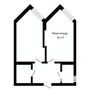 1-к квартира, вторичка, 42м2, 2/11 этаж