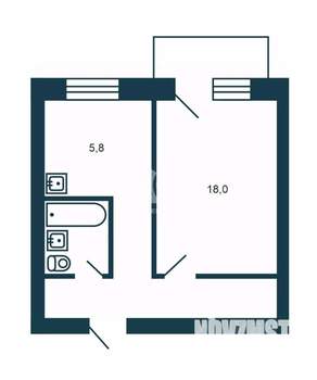 1-к квартира, вторичка, 35м2, 5/9 этаж
