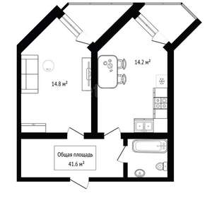 1-к квартира, вторичка, 42м2, 5/11 этаж