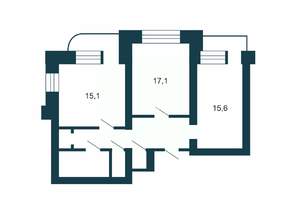 2-к квартира, вторичка, 68м2, 9/9 этаж
