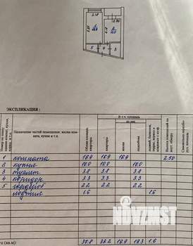 1-к квартира, вторичка, 38м2, 5/5 этаж