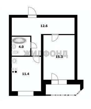 1-к квартира, вторичка, 43м2, 5/10 этаж