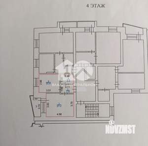1-к квартира, вторичка, 34м2, 4/5 этаж