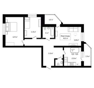 3-к квартира, вторичка, 90м2, 7/10 этаж