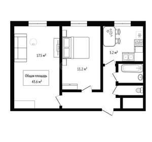 2-к квартира, вторичка, 44м2, 4/5 этаж