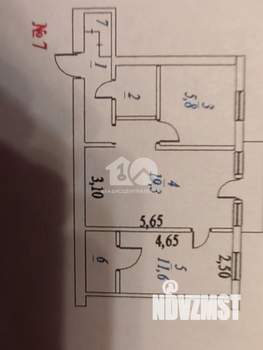 2-к квартира, вторичка, 46м2, 2/5 этаж