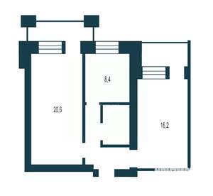 2-к квартира, вторичка, 56м2, 3/6 этаж