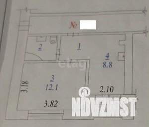 1-к квартира, вторичка, 28м2, 8/9 этаж