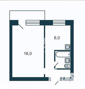 1-к квартира, вторичка, 29м2, 4/5 этаж
