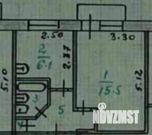 1-к квартира, вторичка, 29м2, 2/5 этаж
